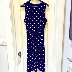 Polka dot dress navy size 12 “pretty woman” NWT